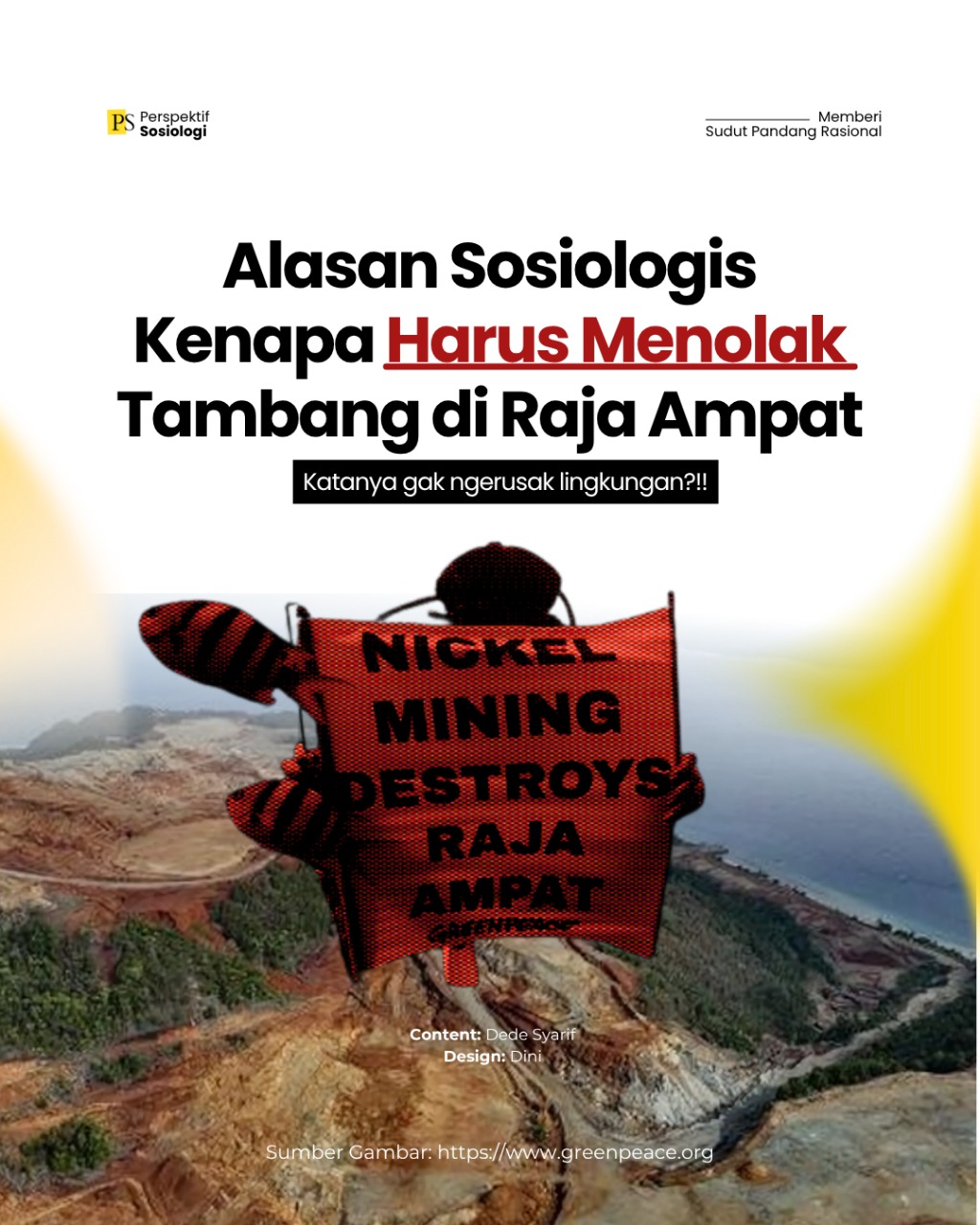 Alasan Sosiologis Kenapa Harus Menolak Tambang di Raja Ampat