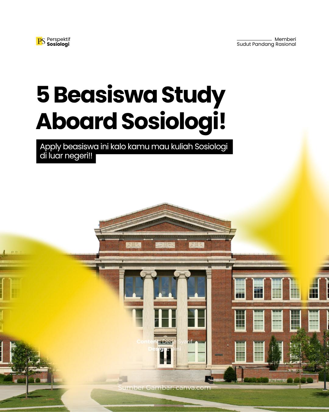 5 Beasiswa Luar Negeri untuk Kuliah Sosiologi