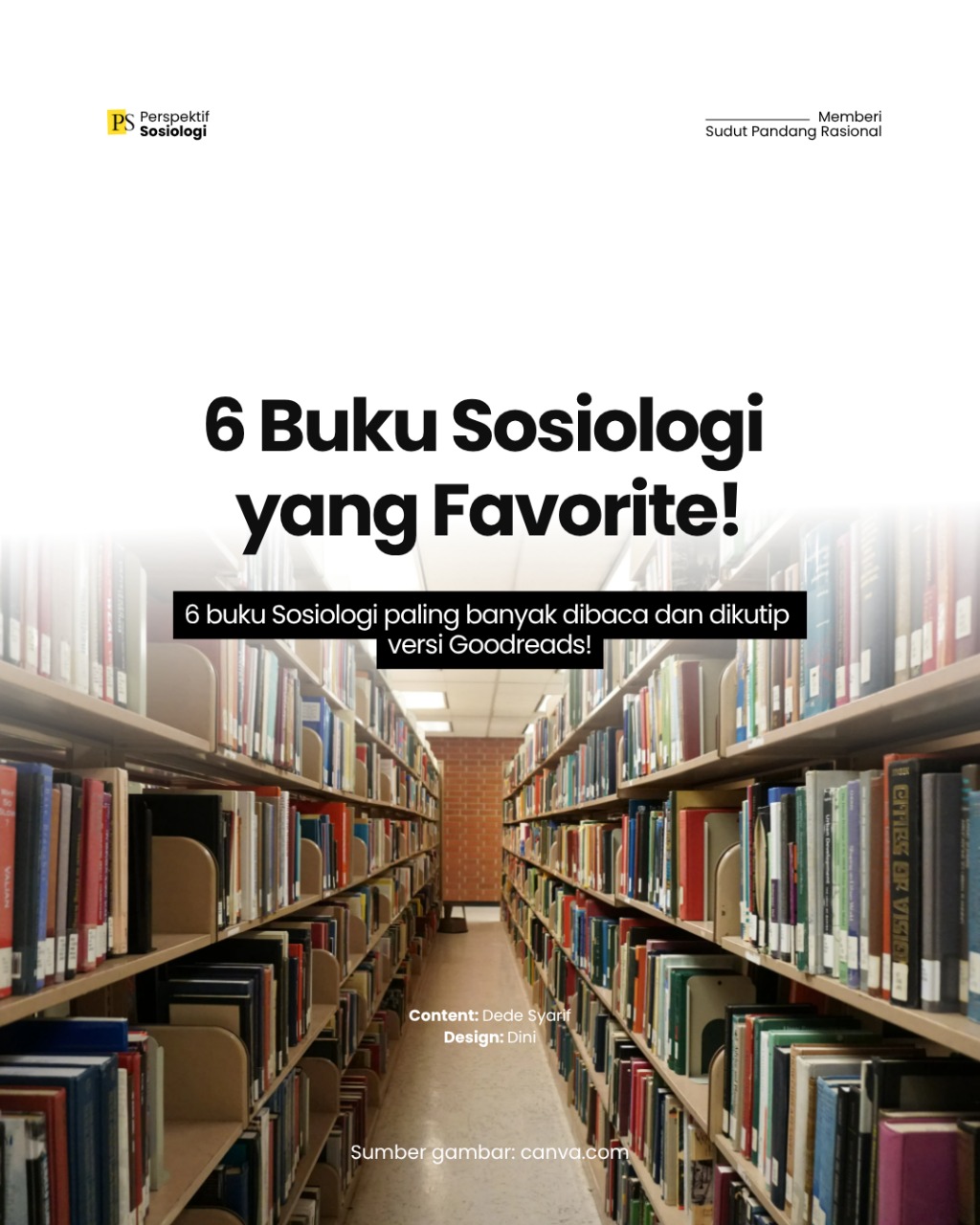 6 Buku Sosiologi yang Paling Banyak Dibaca dan Dikutip Versi Goodreads